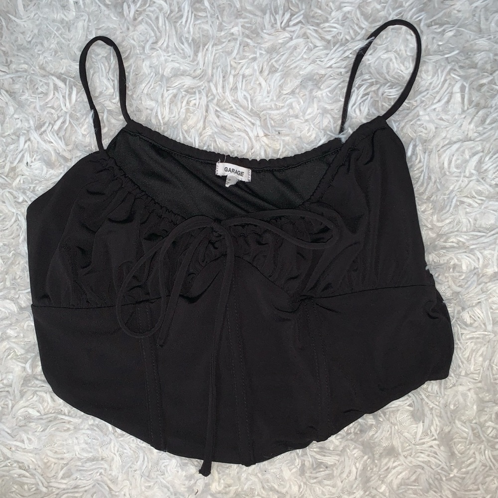 GARAGE Black Corset Top